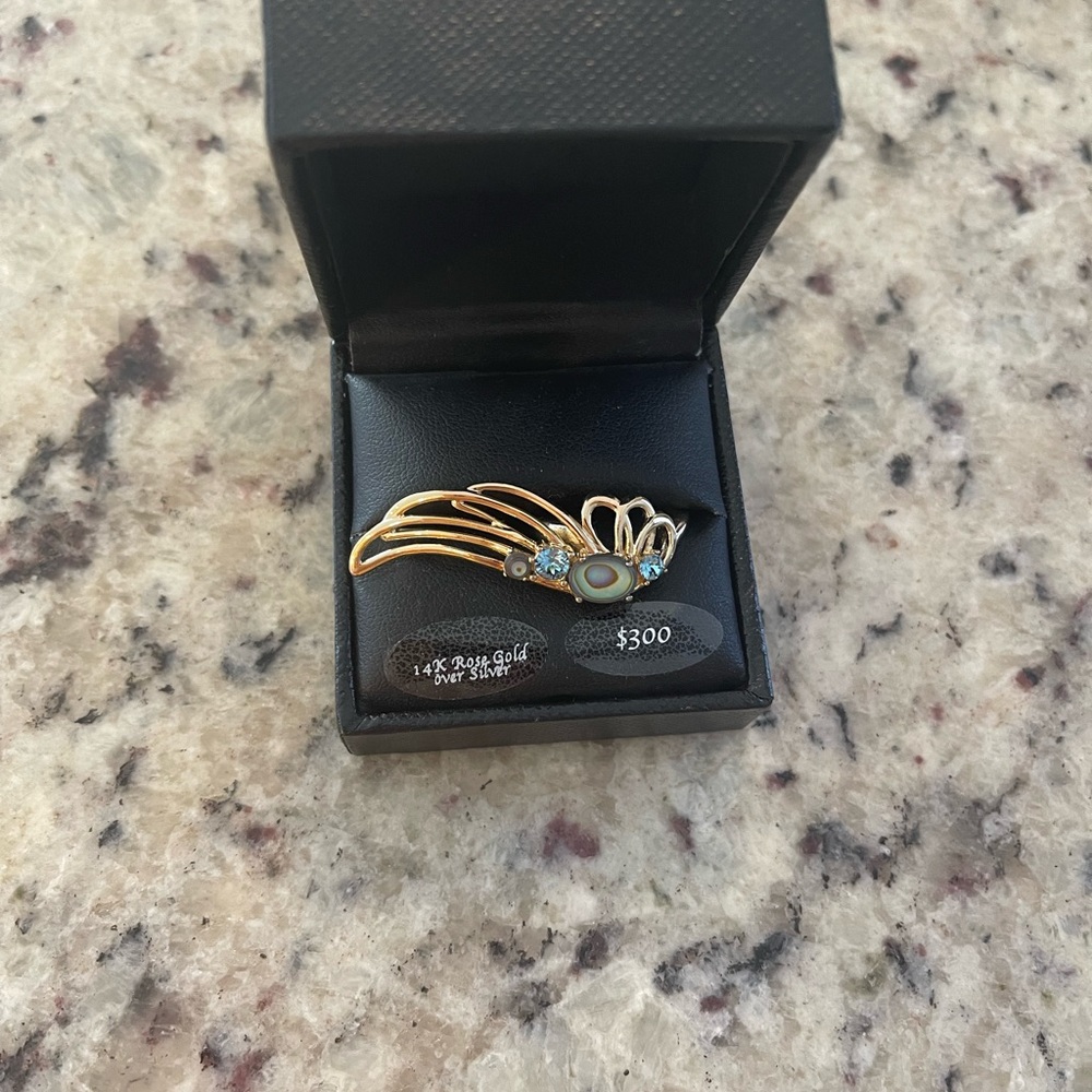 14K Rose Gold over Silver ring